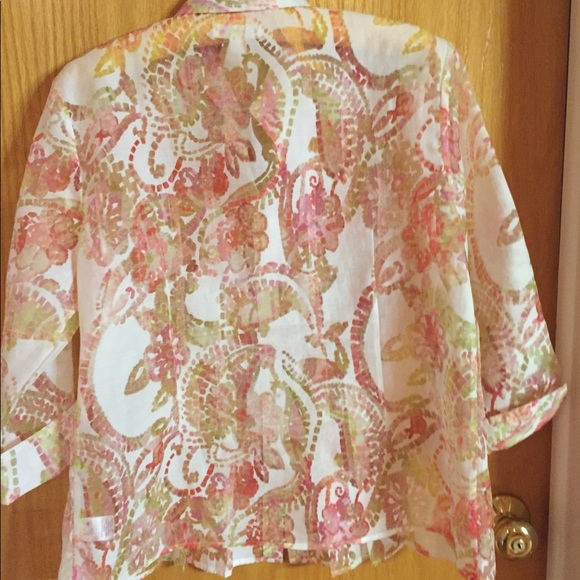 Coldwater Creek Pastel Blouse EUC  - Picture 2 of 5